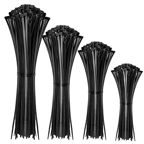 TD Cable Zip Ties, 400 Pack (Various Sizes)