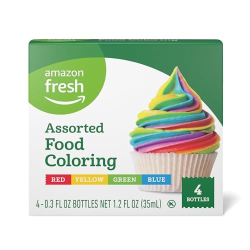 4 Pack  - Amazon Fresh Assorted Food Coloring