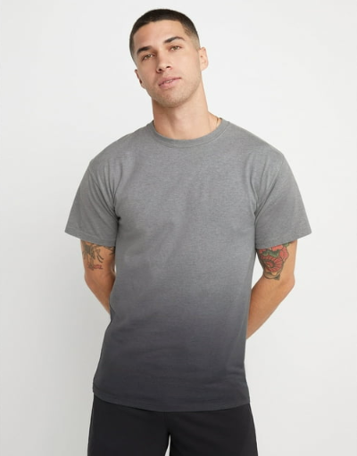 Hanes Men's & Big Men's Garment Dyed Dip Dye Ombre T-Shirt