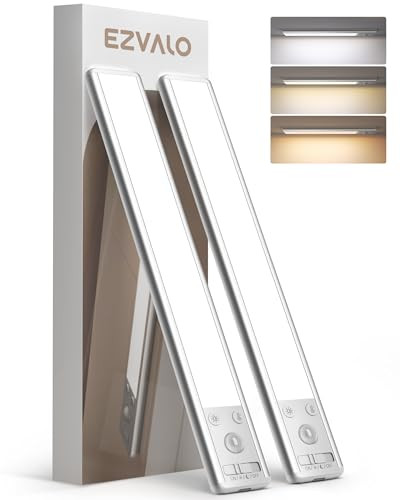 2-Pack Wireless Rechargeable Motion Sensor LED Under Cabinet Lights