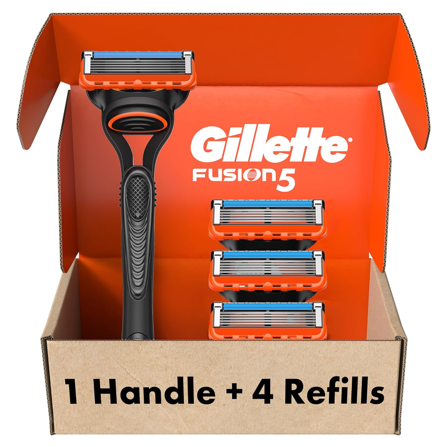 Gillette Fusion5 Razor Handle + 4 Refills