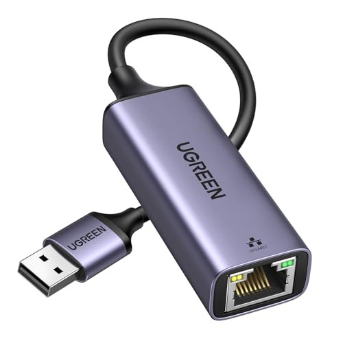 UGREEN USB to Ethernet Adapter, Plug and Play Ethernet Adapter, Aluminium Shell, 1Gbps Gigabit RJ45 to USB 3.0 Network Dongle, Compatible with Nintendo Switch, Laptop, MacBook, Surface Pro, Windows
