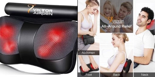 VIKTOR JURGEN Shiatsu Kneading Massager W/Heat for Neck and Shoulder