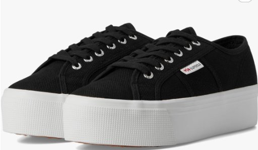 Superga 2790 Platform (Black/White)