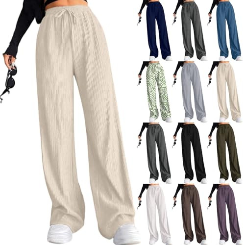 Flowy Pleated Palazzo Drawstring Pants