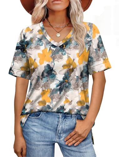 XIEERDUO Womens Summer Tops Short Sleeve Shirts