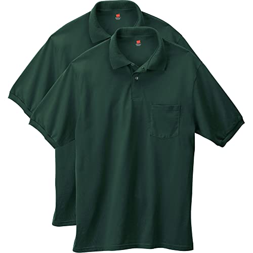 Hanes Men’s EcoSmart Short-Sleeve Polo Shirts 2-Pack