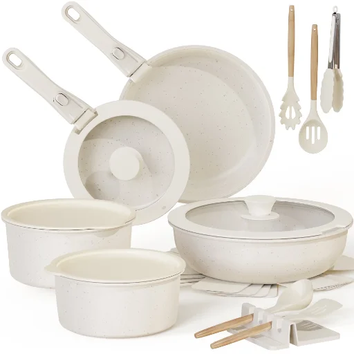 Astercook Ceramic Pots & Pans Non Stick Cookware Set