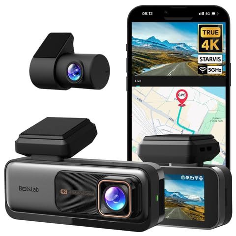 4K Dash Cam Front and Rear with ADAS and Night Vision
