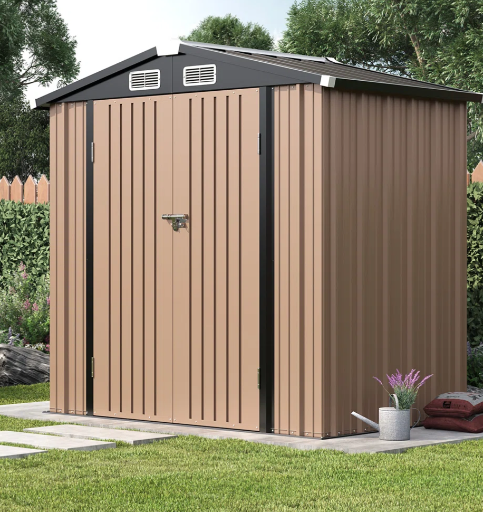 Jolydale Metal Storage Shed with Base Frame Kit