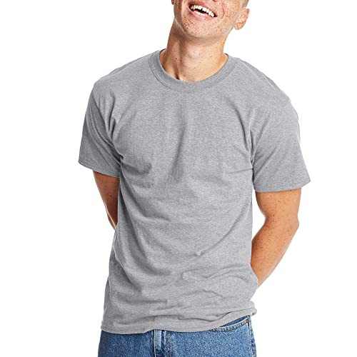 Hanes Mens Beefy-T Heavyweight Cotton Crewneck T-shirt