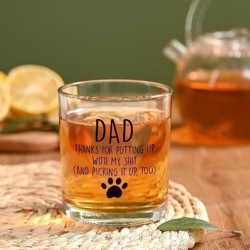 Futtumy Dog Dad 10 Oz. Old Fashioned Glass