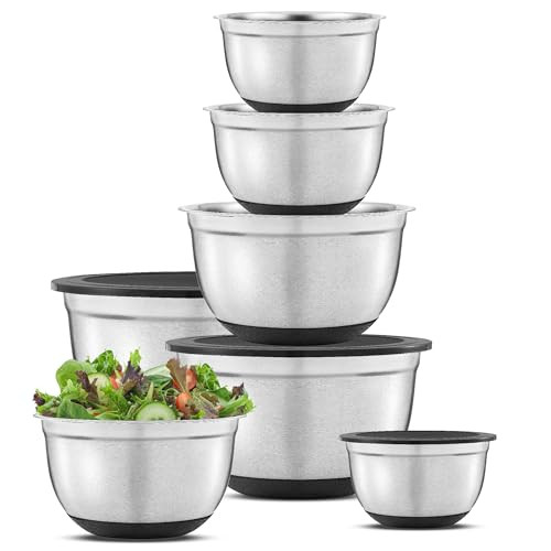 JoyJolt Stainless Steel Nesting Mixing Bowls