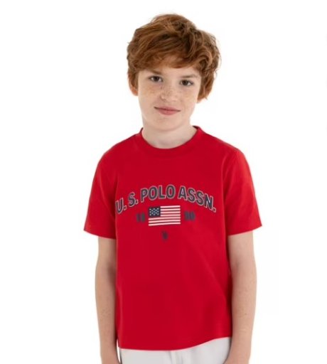 U.S. Polo Assn. Boys' American Flag Short Sleeve Graphic T-Shirt