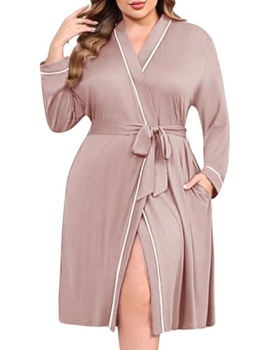Ekouaer Plus Size Robes for Women