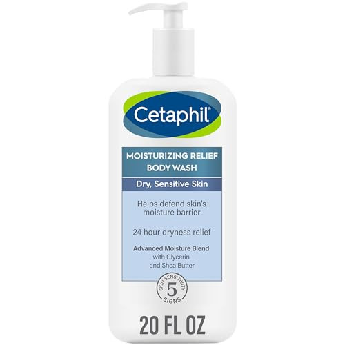 Cetaphil Moisturizing Relief Body Wash for Sensitive Skin, 20 Oz.