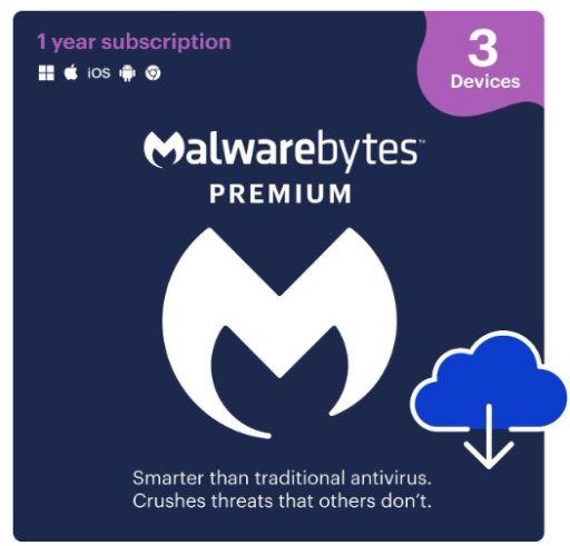 1-Year Malwarebytes Premium Subscription for 3 Devices