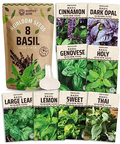 Basil Seeds for Planting (8 Pack, 4,000+ Seeds)