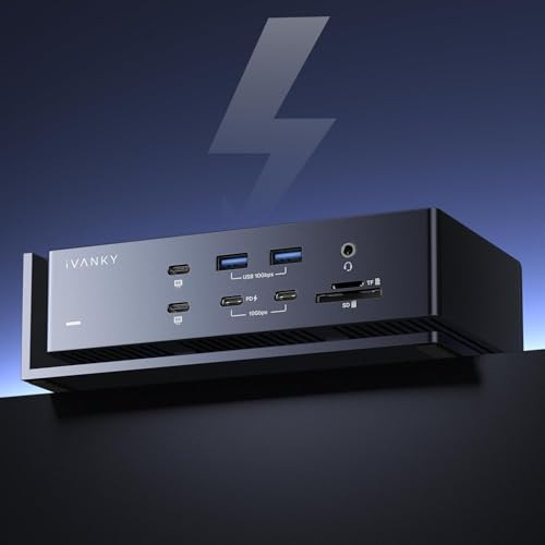 iVANKY 20-in-1 Dual Thunderbolt 4 FusionDock Max 1 Quad 6K Display