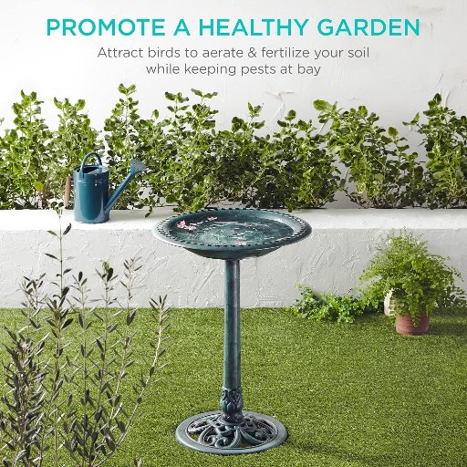 Best Choice Products 28" Outdoor Pedestal/ Bird Bath