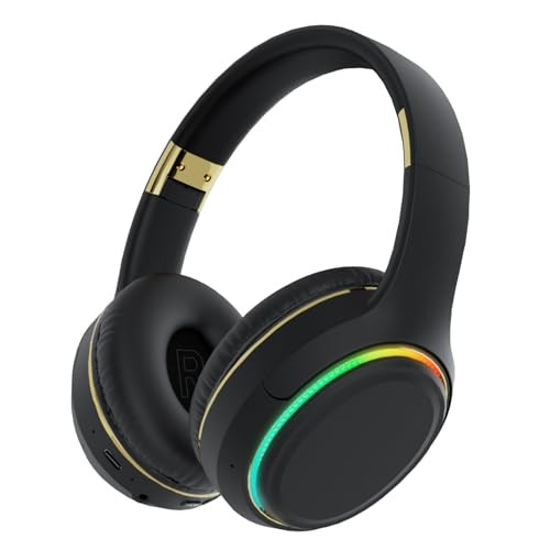 Wireless & Foldable Bluetooth Headphones with RGB LED Lighting