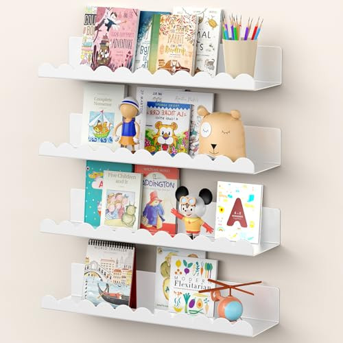 4-pack of Nursery Book Shelves, 17″