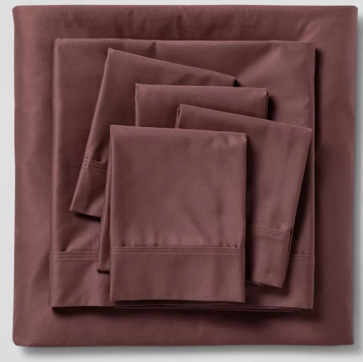 Threshold Signature Cotton Sateen Solid Sheet Set - 6pcs