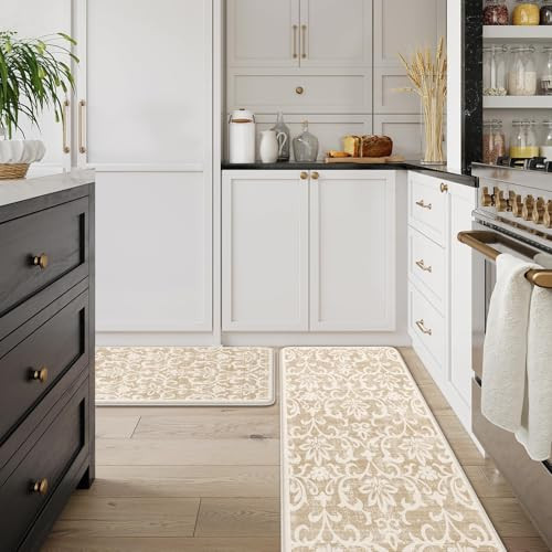 LeeVan Cushioned Kitchen Floor Mats Set