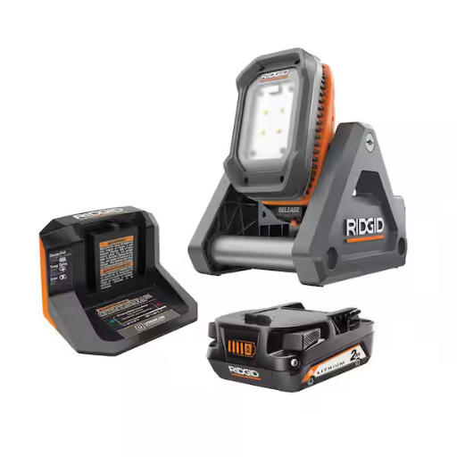 RIDGID 18V Cordless Flood Light Kit
