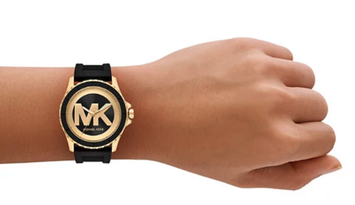 Michael Kors Everest Black Silicone Watch