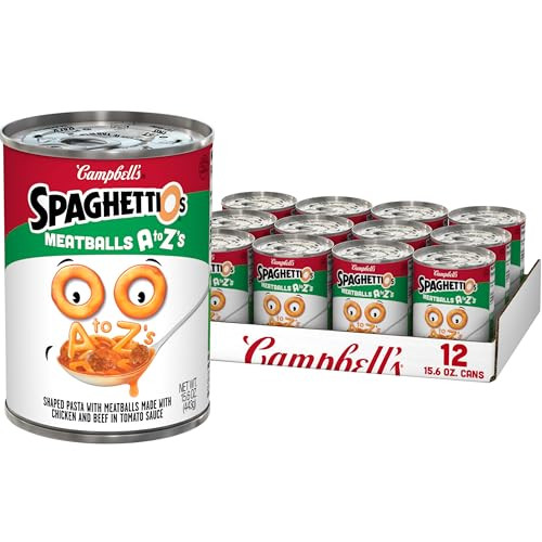 SpaghettiOs Canned Pasta with Meatballs 12-Pack