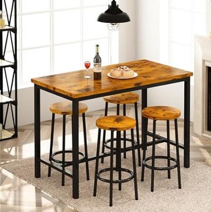 AWQM Bar Table and Chairs Set
