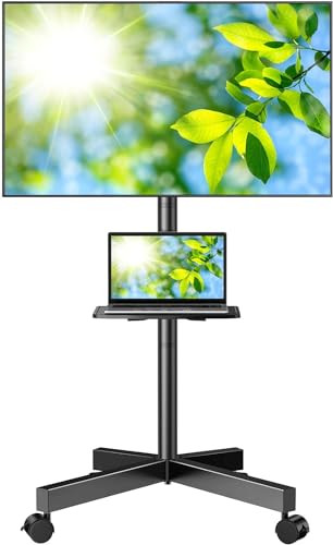 PERLESMITH Mobile TV Standfor 23-60 Inch LCD LED Flat/Curved Screen