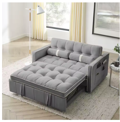 Modern Pull Out Sleep Sofa Bed with Adjustable Backrest