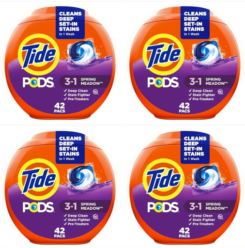 Tide PODS Laundry Detergent - 4 Bottles - 168ct