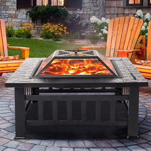 uhomepro 32-inch Wood Burning Fire Pit Table