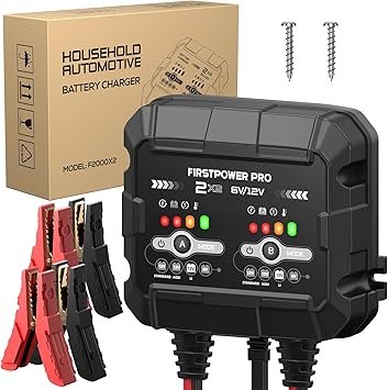 FirstPower Pro 2-Bank Car Battery Charger