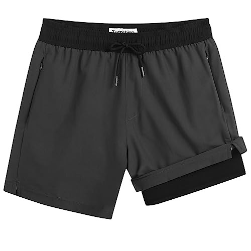Turnshine Mens Swim Trunks W/Compression Liner