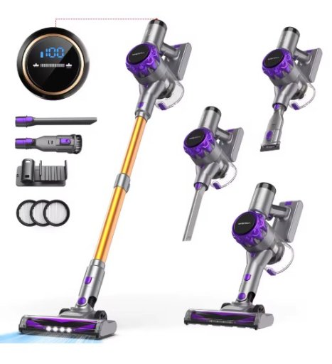 YISORA Cordless Vacuum Cleaner for Pet Hair and Carpet