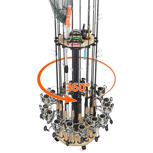 KEXMO Mobile Fishing Rod Holder Pole Rack