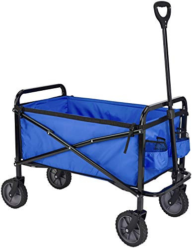 Amazon Basics Collapsible Folding Outdoor Utility Wagon with Cover Bag