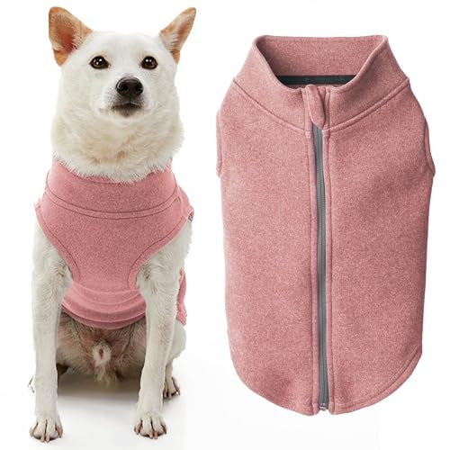 Gooby Zip Up Microfiber Fleece Dog Sweater