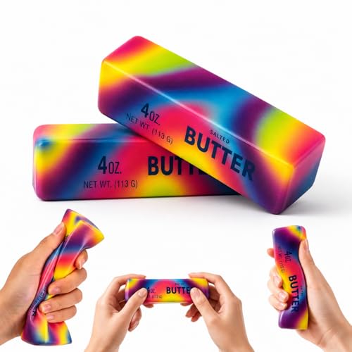 Rainbow Butter Squishy Toys Set of 2