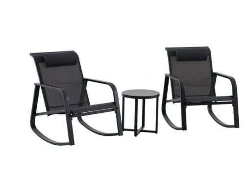 Mainstays Dashwood 3-Piece Steel Outdoor Rocker Set