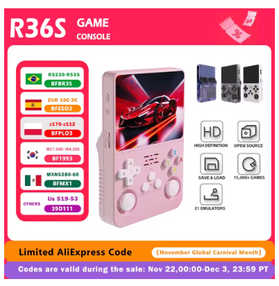 R36s Handheld Game Console