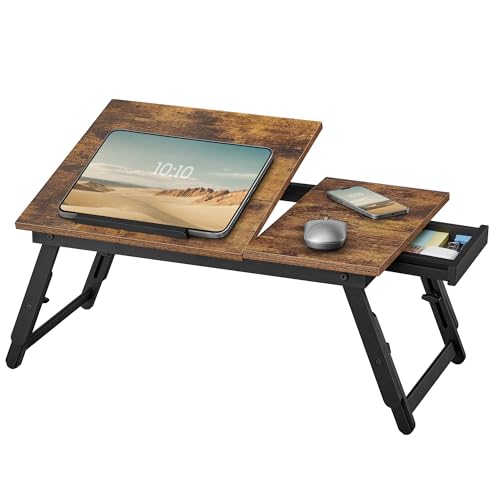 SONGMICS Bed Laptop Desk for Laptops up to 15.6 Inches