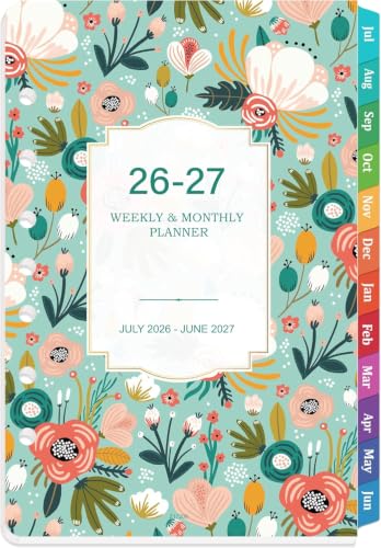 Coboll 5.5"x8.5" 7-Hole Weekly & Monthly Planner Refill Sheets (July 2026-June 2027)