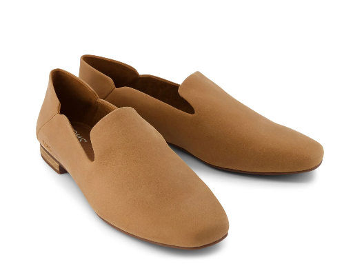 TOMS Lara Brown Leather Flat