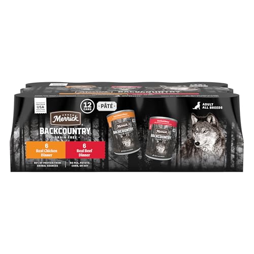 Merrick Backcountry Grain Free Premium Canned Dog Food Variety Pack 12-Pack 12.7-Oz Deal