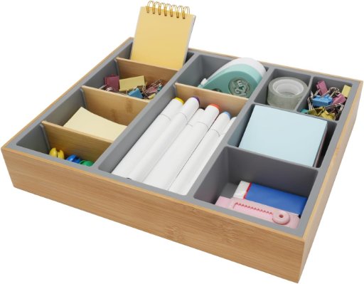 Bamboo Desk Drawer Organizer Tray